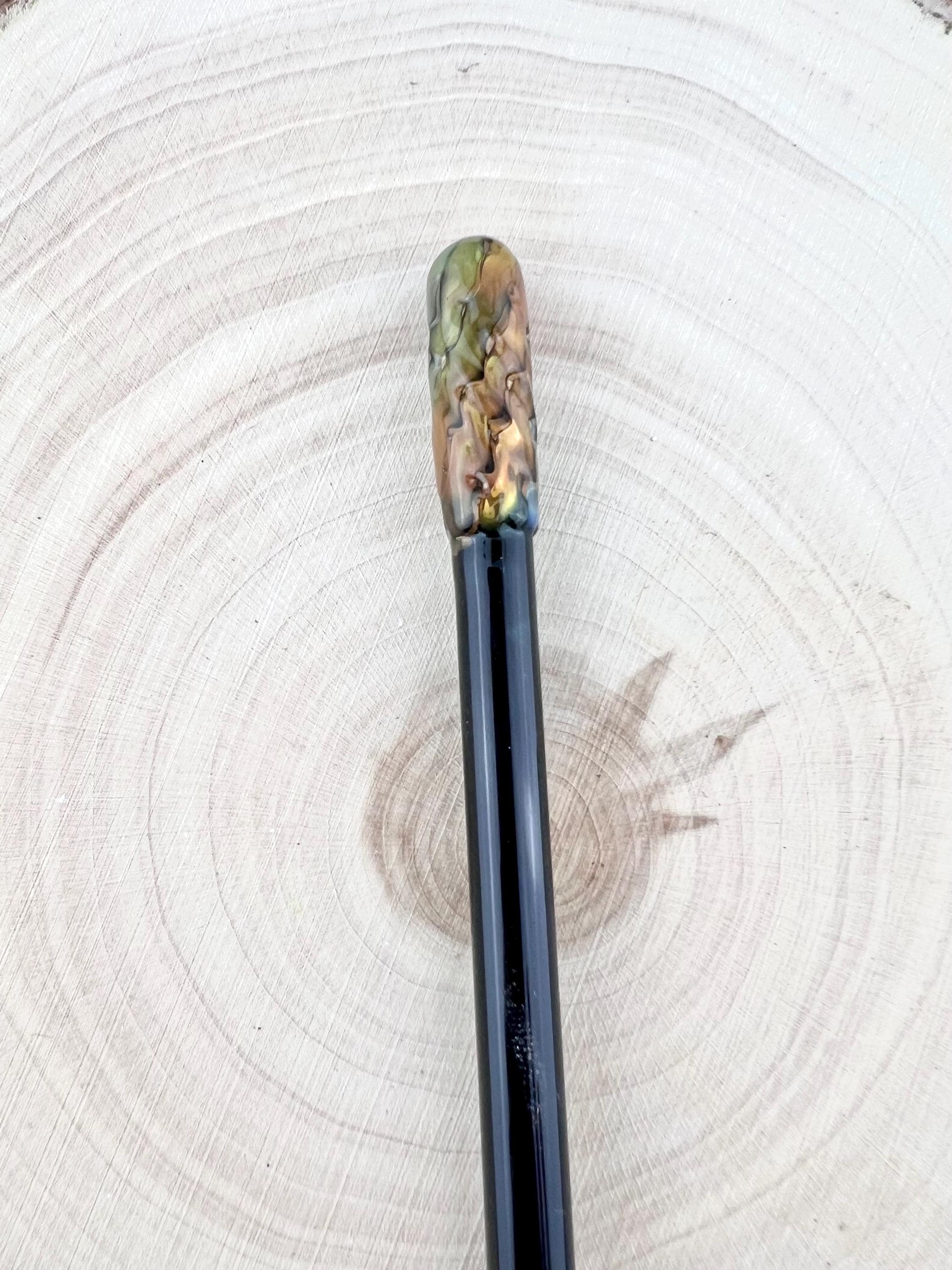 Fumed On Black GLASS PEN - Handmade Pens | Glass Pens | Handcrafted Pens | Fumed Pens | Custom Pens | Refillable Pens | Fumed Gifts
