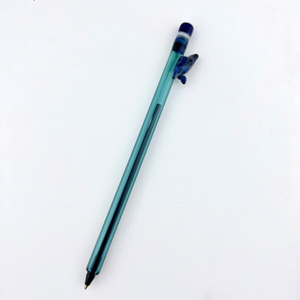 Shark On Teal GLASS PEN - Handmade Pens | Glass Pens | Handcrafted Pens | Shark Pens | Custom Pens | Refillable Pens | Teal Pen | Shark Gift