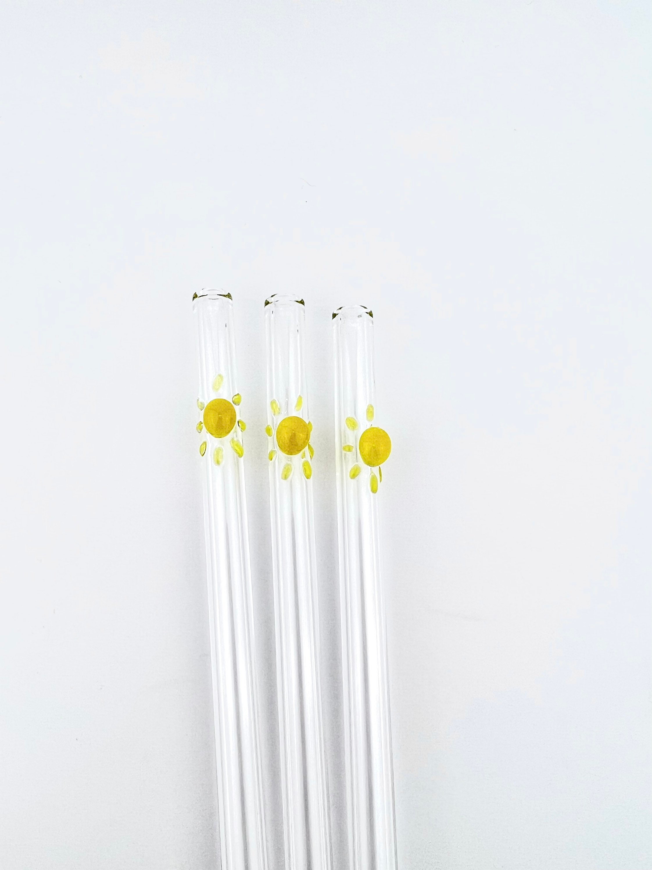 Sun GLASS STRAW - Reusable Straws, Glass Straws, Eco Friendly Straws, Sun Straws, Thin Straws, Smoothie Straws