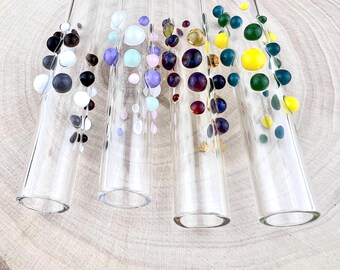 Boba Dot Glass Straw Pack: Handmade Reusable Wide Drinking Straws
