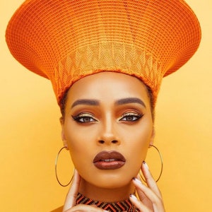Zulu African Hat- Orange