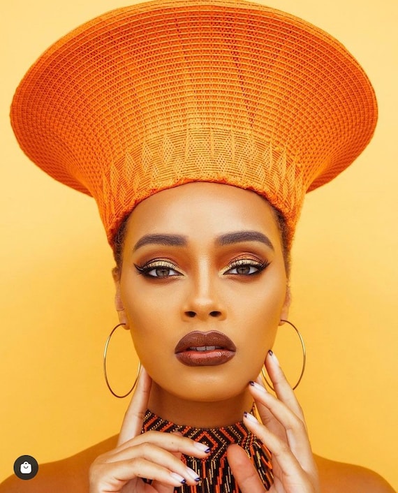 Cappello africano Zulu Arancione Italia