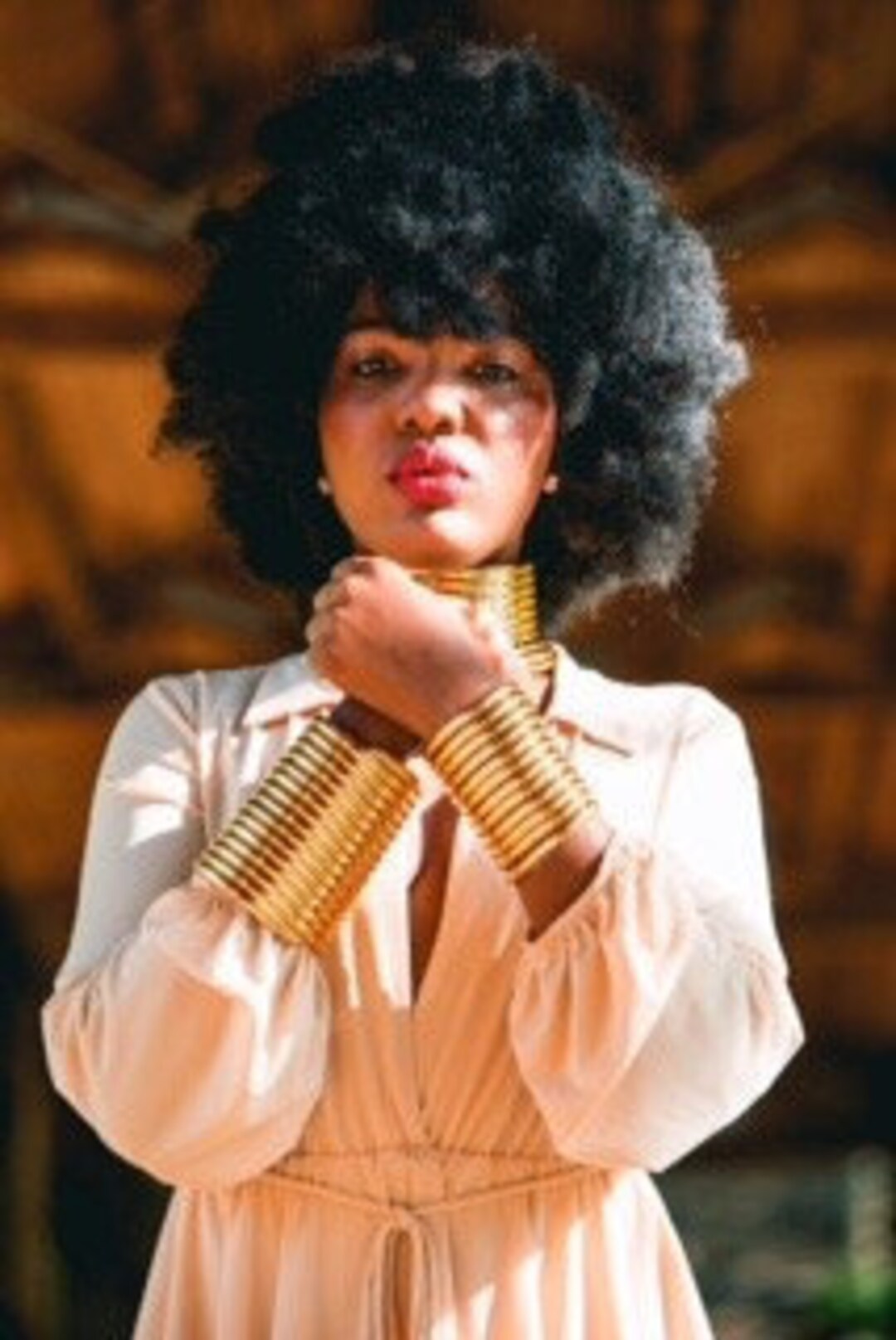 Buy Gold Ndebele Cuff Single Cuff) Online in India