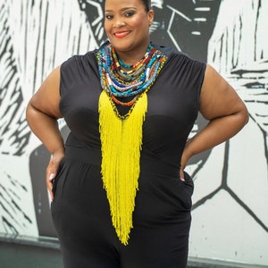 FRINGE AFRICAN  NECKPIECE