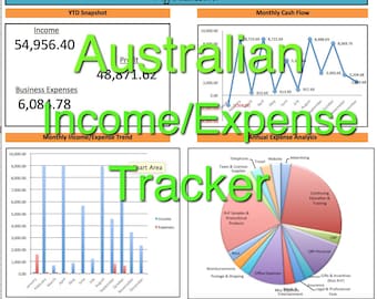 small business income expense tracker monthly budget and cash etsy