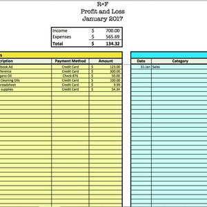 2017 Rodan + Fields Tracker, Exclusive Monthly Cash Flow