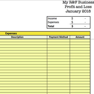2018 Rodan + Fields Tracker, Exclusive Monthly Cash Flow