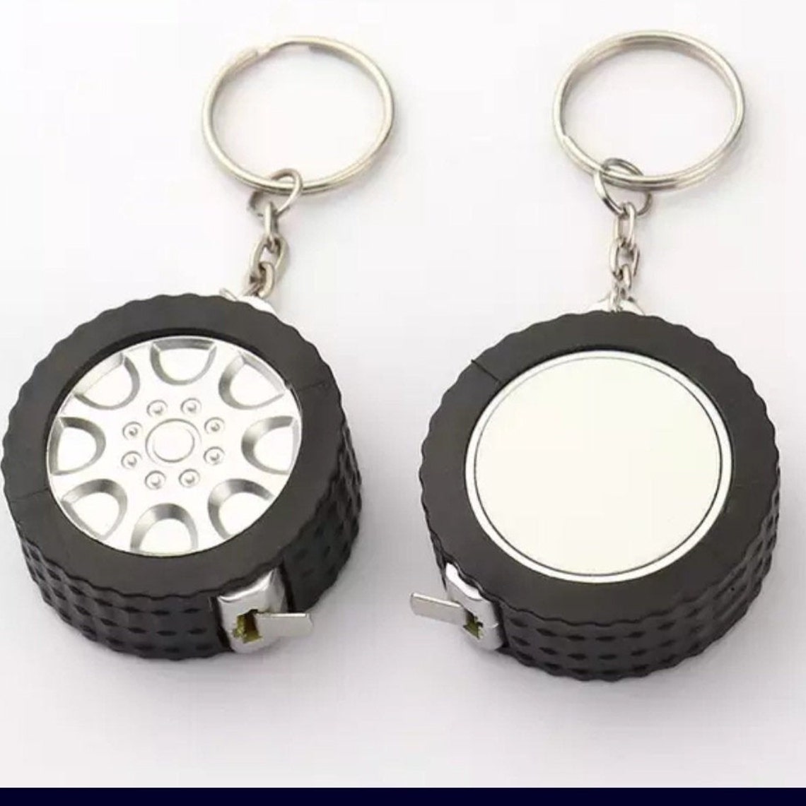 Sublimation Tire Tape Measure Keychain Etsy