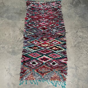Boucherouite Rug/Runner - Approximately 220x87cms
