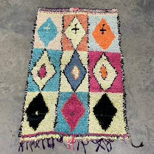 Boucherouite Rug/Runner - Approximately 179x114cms