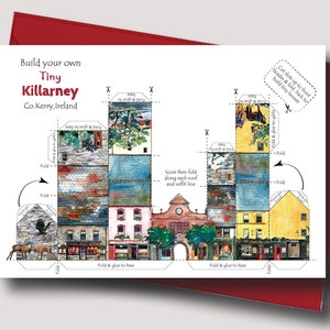 Costruisci la tua piccolissima Killarney: inviala e costruiscila! Un biglietto di auguri da ritagliare e assemblare.