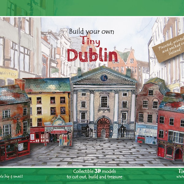 Baue dein eigenes winziges Dublin - ein innovatives irisches Papier Modell kit