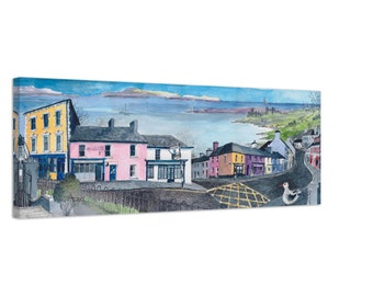 Schull, West Cork, Ireland Townscape Panorama Canvas Print