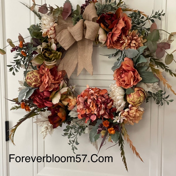 Fall Wreath, Fall Wreaths for Front Door, Front Door Wreath