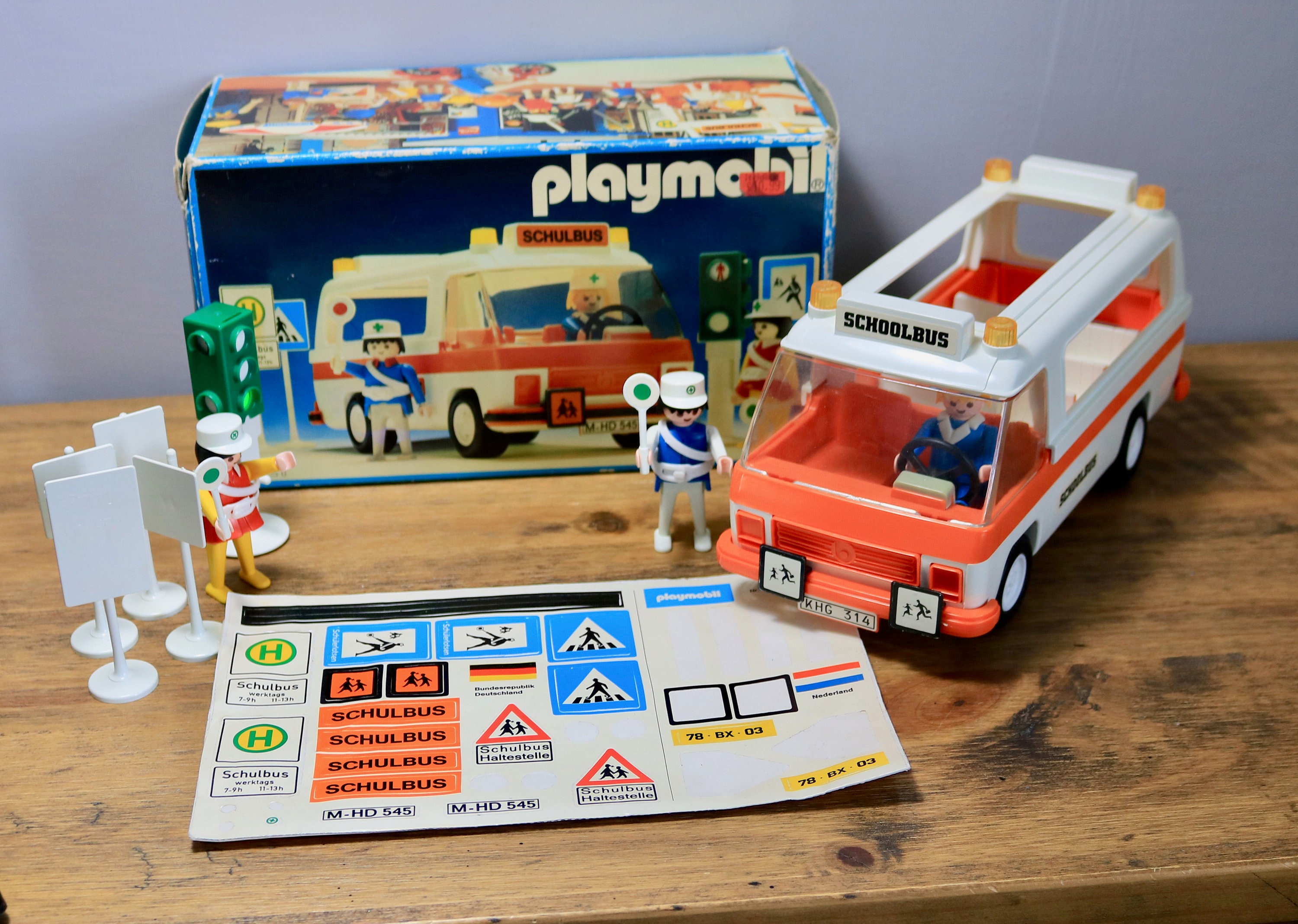 Playmobil 3521 School Bus BOXED Complete Vintage - Etsy