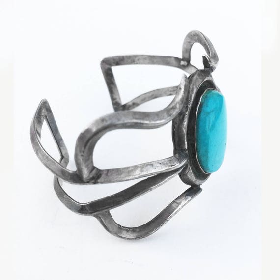 Amazing • Vintage Navajo Sterling + Turquoise San… - image 4