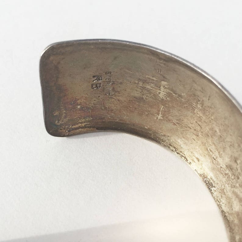 Fertility Cuff \u2022 7 \u2022 Vtg Navajo Sterling Kokopelli Bracelet \u2022 Signed Robert Becenti Jr.