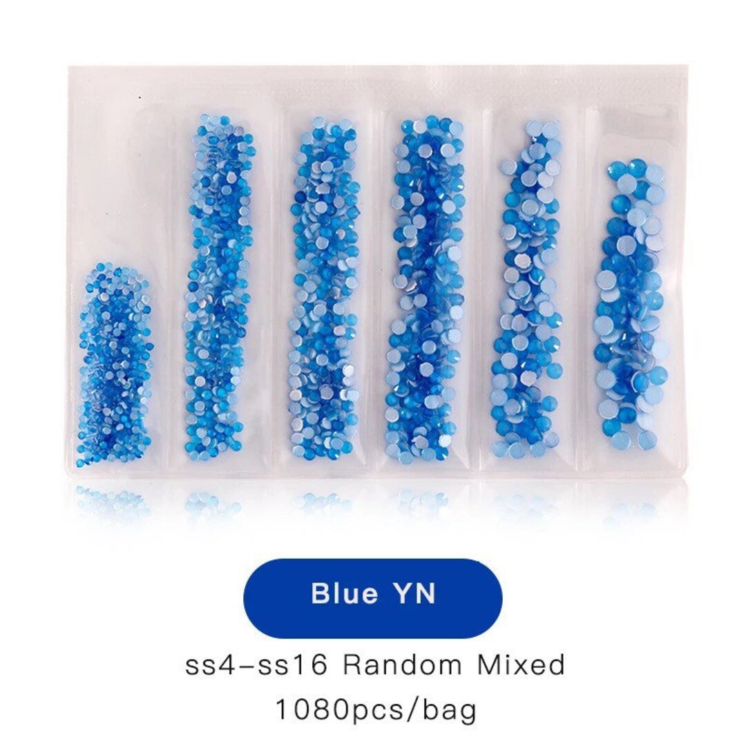 Is Rhinestone Blue A Color Neon Blue Matte Color Crystals Rhinestone Size SS4 to SS 16 - Etsy