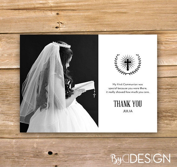 Carte De Remerciement Communion Merci De Premiere Communion Etsy France