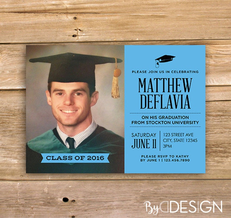 Graduation Invite Graduation Invitation Class of 2016 Etsy