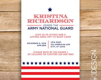 Militar va a invitación del partido, Enviar invitación, partido de despliegue, entrenamiento básico, Inicio fiesta de bienvenida, para imprimir instantánea descargar