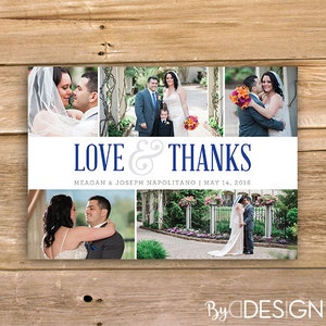 Hochzeit-Dankeschön-Karte, Fotos, Bilder, Liebe & Danke, bedruckbar, sofort-download