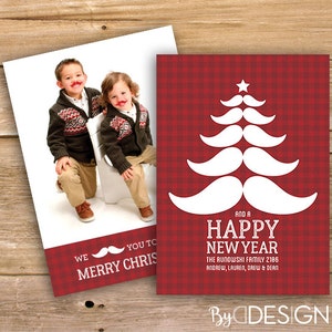 Lustige Weihnachtskarte, personalisierte Foto-Ferien-Karte, Foto-Weihnachtskarte, Schnurrbart, Schnurrbart Weihnachtskarte, druckbare, sofortigen download