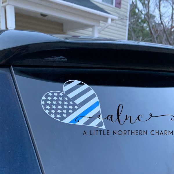 Thin Line Car Decal, Thin Blue Line Decal, Thin Red Line Decal, Thin Green Line Decal