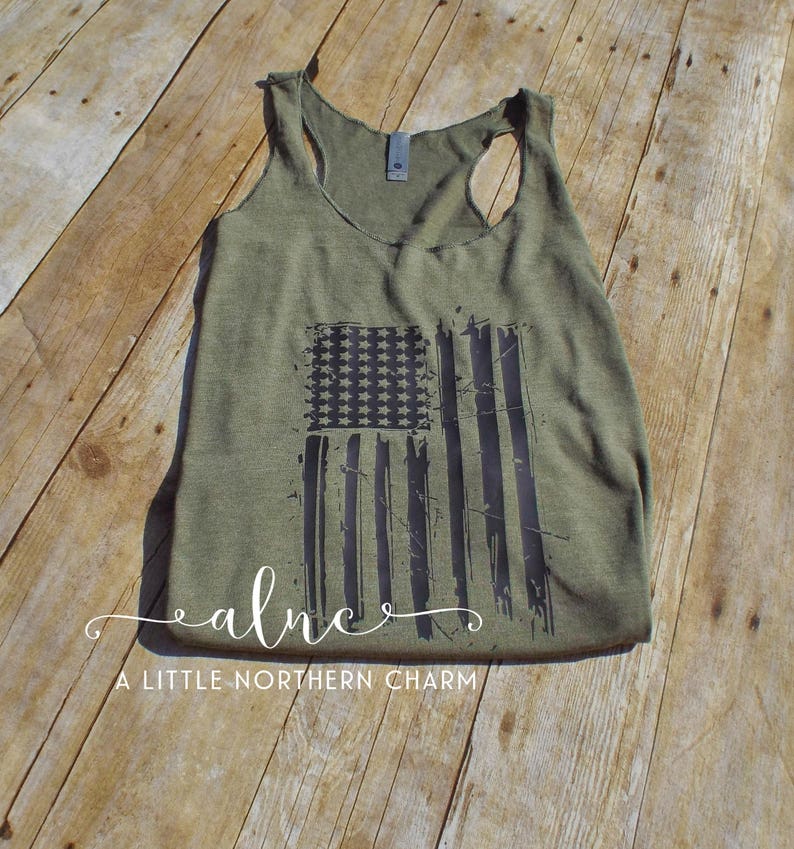 Distressed U.S. Flag Tank Top