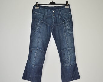 Blue Vintage Denim Summer pants Classic American Women Shorts Semi women shorts Boho semi jeans Women summer party jeans Small Size