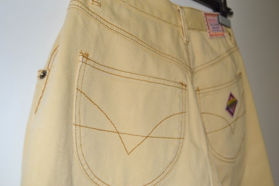 Vintage high waist denim trousers Boho Summer Tap… - image 10