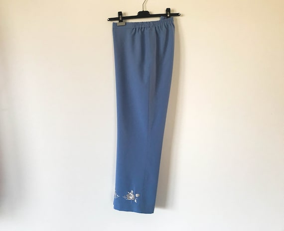 Blue Vintage high waist trousers Boho Summer Trap… - image 2