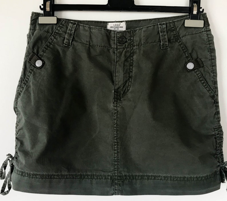a line mini denim skirt