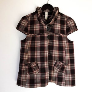 Brown Sweaty Women Blazer Short Sleeve Fitted Women Jacket with Pockets Single Button Formal Summer Jacket Brown Office Wear Medium Size