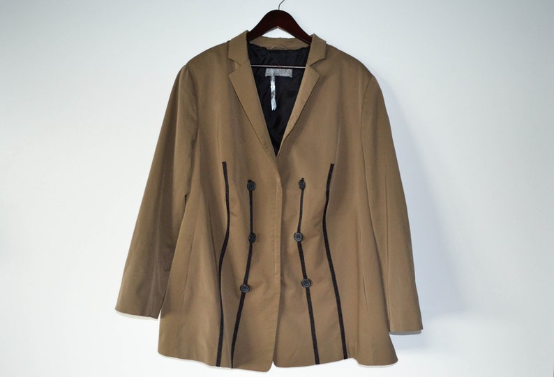 Stella Mccartney Adidas Tennis Shoes Women S Brown Trench Style Jacket 1 Of 3
