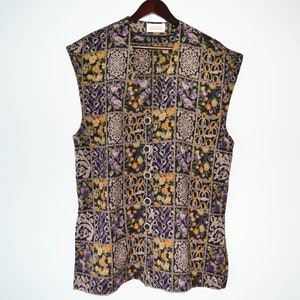 Flowers Women's Vest Steampunk Waistcoat elegant women Vest for walk Women Shiny flower vest Sleeveless Blazer flower waistcoat with buttons