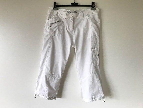 Vintage White Semi Pants Women Lightweight Women's Summer Trousers