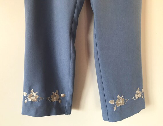 Blue Vintage high waist trousers Boho Summer Trap… - image 5