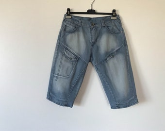 Pale Blue men summer shorts Mens summer denim pants Men,s party Shorts Blue jeans short Mens summer semi shorts Holidays denim shorts Medium