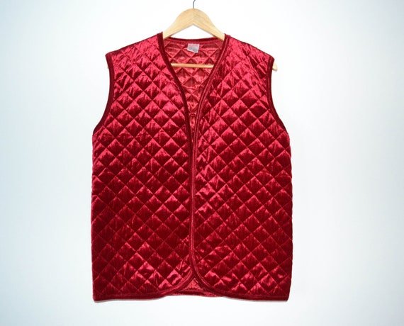 Red velvet Women's Vest Steampunk Waistcoat Red Ve