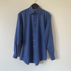 Men Cotton Shirt Blue Shirt Men Button up Shirt Long Sleeve Shirt Shirt Cotton Work Shirt Classic men shirt Medium Size Shirt
