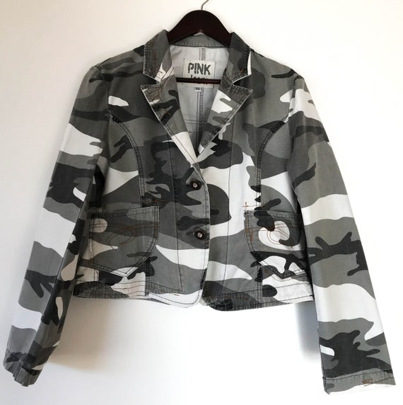pink camo jean jacket
