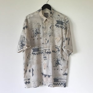 Men's Beige Grey Rib shirt Cotton Shirt Men's summer Shirt Men Button up Shirt Short Sleeve Shirt Plaid Dress Up Shirt Work Shirt Large Size