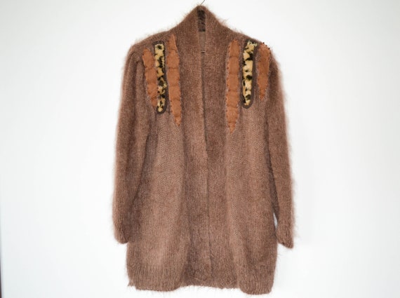 Women mohair Knit Cardigan Mohair jacket handmade