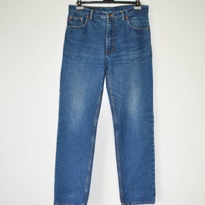 Men denim jeans Vintage Blue Denim men trousers Bohemian Jeans Men BUGJO Standard blue denim Cowboy pants Party men jeans