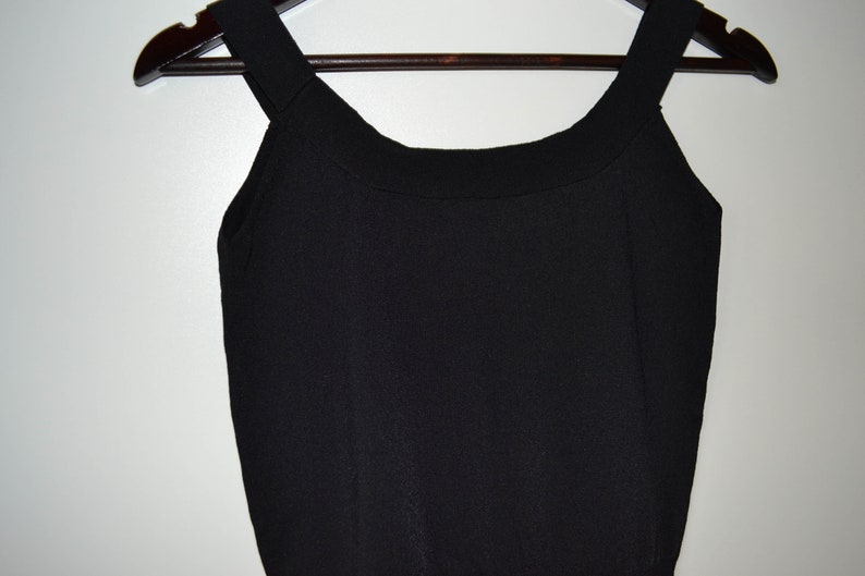 Black Spaghetti Straps Top Women black holiday Blouse Sleeve less Boxy Shirt Girls party Top