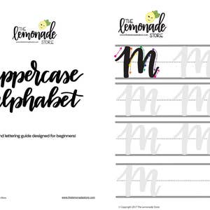 Learn Lettering COMBO PACK Uppercase and Lowercase Alphabet Printable Practice Sheets Hand Lettering, Calligraphy, Watercolor, Lettering image 5