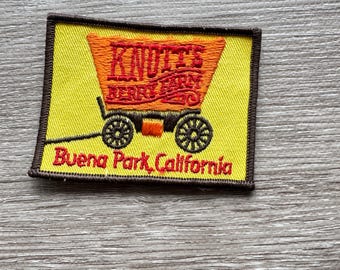Vintage KNOTT’S BERRY FARM Theme Park Buena Park California Souvenir Patch Wagon