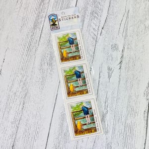 NEW Vintage Classic Winnie the Pooh Christopher Robbin Piglet Bridge 6 Stickers