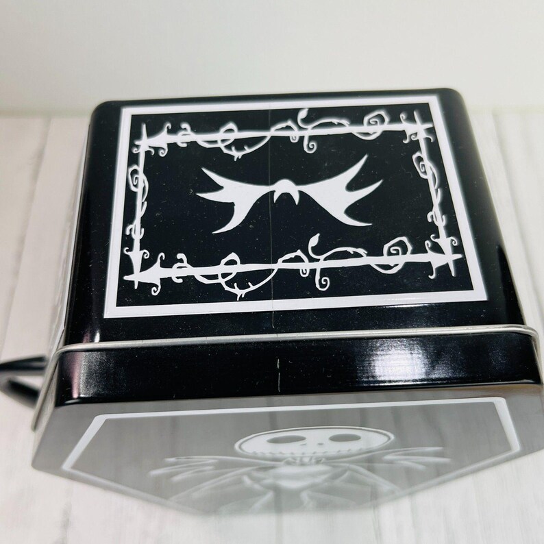 RARA bolsa de almuerzo vintage de Jack Skellington de Disneyland con forma de ataúd, Pesadilla antes de Navidad, Touchstone Pictures imagen 7